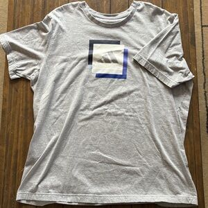 Adidas Gray and Blue Graphic Tee